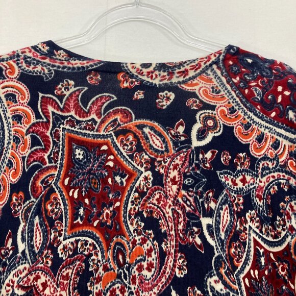 New Croft & Barrow Sweater Size 3X Multi Color Paisley Boho Soft Comfy - Picture 9 of 10